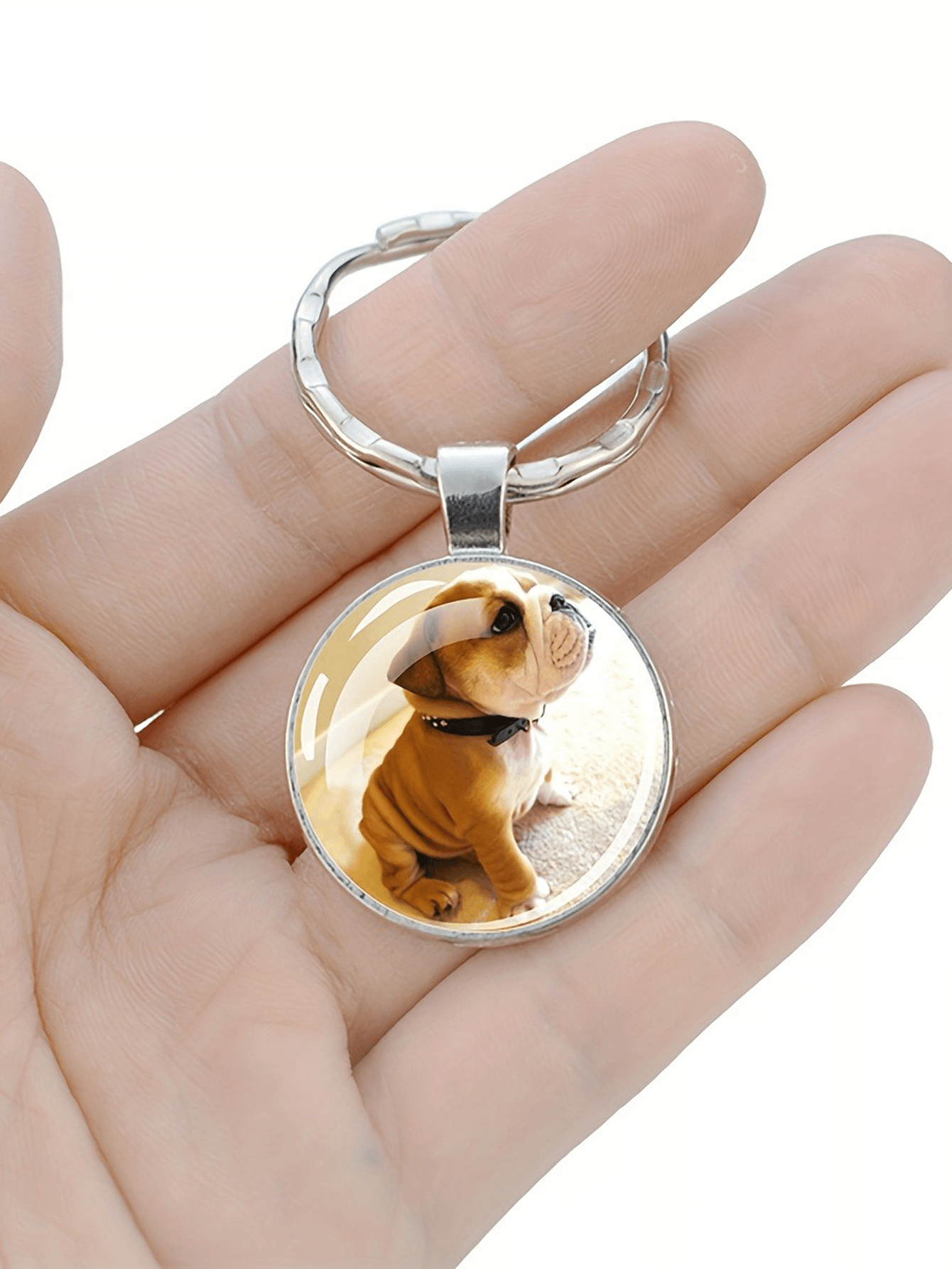 Custom Photo Glass Dome Keychain